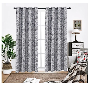 JACQUARD GROMMET CURTAIN (54"X90")