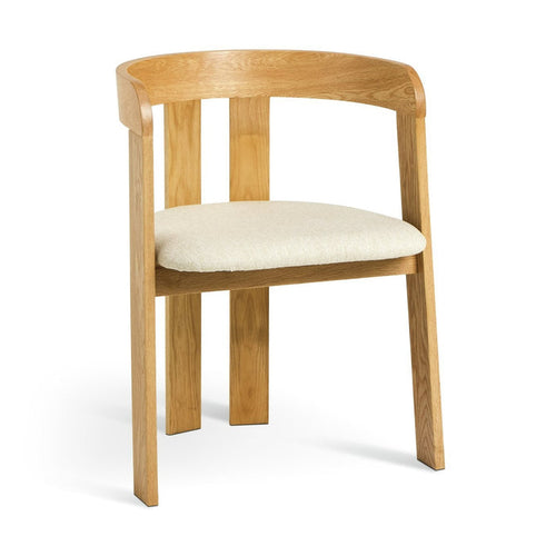 Janie Solid Wood Dining Chair - Oak | Ergonomic Comfortable Sitting Experience