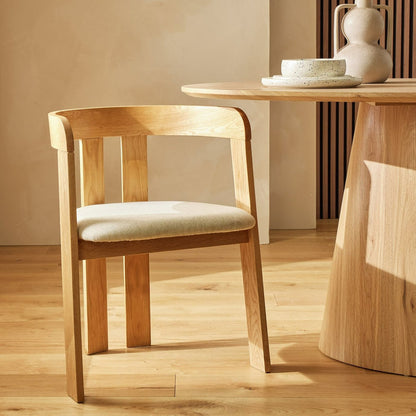 Janie Solid Wood Dining Chair - Oak | Ergonomic Comfortable Sitting Experience
