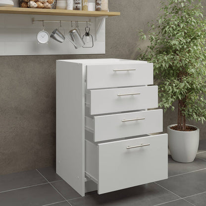 JD Greta Fixed Height Kitchen Drawer Unit 500mm - White Matt A-