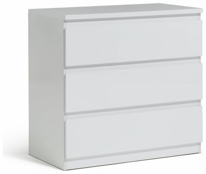 Jenson 3 Drawer Chest - Matte White | Bedroom storage unit white