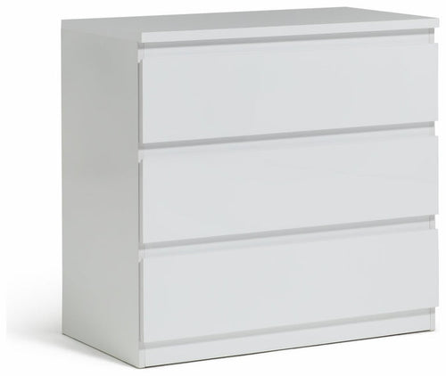 Jenson 3 Drawer Chest - Matte White | Bedroom storage unit white