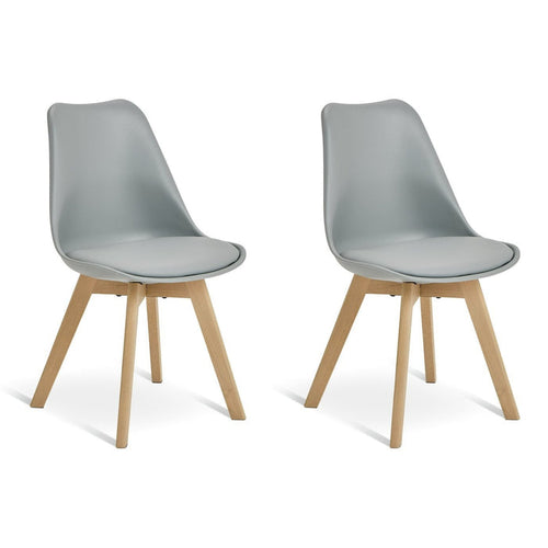Jerry Pair of Dining Chair - Grey | Modern Mealtime Seating