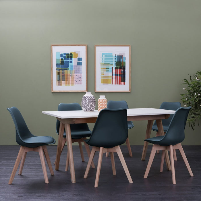Jerry Pair of Dining Chair - Navy Blue | Classic design chairs