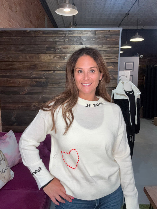 J'TAIME CREW SWEATER