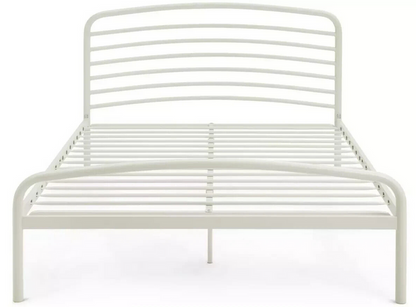 Jubilee Double Metal Bed Frame - Off White | Cream Metal Bed Frame Classic Style