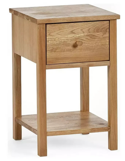 Julian Bowen Coxmoor 1 Drawer Bedside Table Oak | Bedroom Storage Nightstand