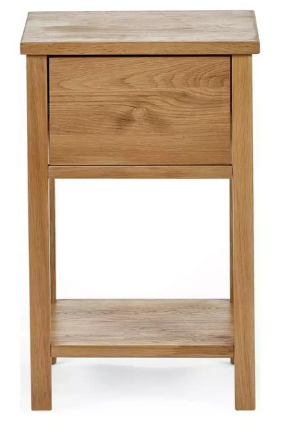 Julian Bowen Coxmoor 1 Drawer Bedside Table Oak | Bedroom Storage Nightstand