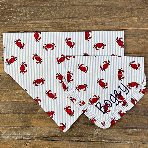 Just a Little Crabby Summer Dog Bandana