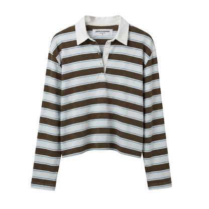 Kaya Collared Rugby Striped Long Sleeve