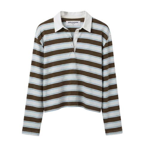 Kaya Collared Rugby Striped Long Sleeve