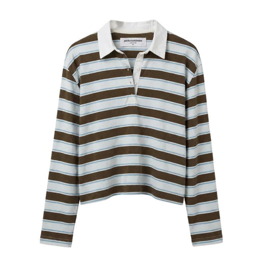 Kaya Collared Rugby Striped Long Sleeve