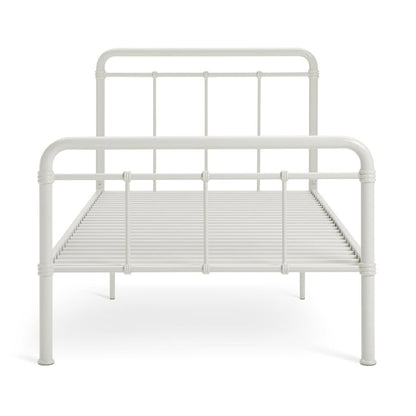 Kids Agnes Metal Single Bed Frame - White | Durable Sleep Support