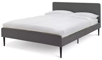 Kristopher Double Fabric Bed Frame Charcoal | Modern Bedroom Furniture Bedstead