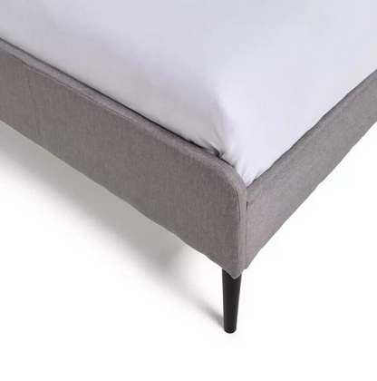 Kristopher Single Fabric Bed Frame - Grey