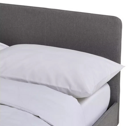 Kristopher Single Fabric Bed Frame - Grey