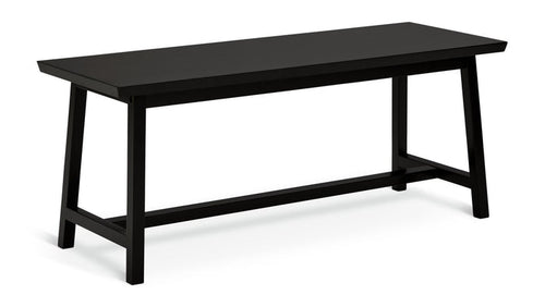 Kyoto Solid Wood Dining Bench - Black | Sleek Dark Aesthetic