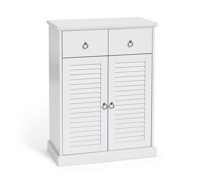 Le Marais 2 Door Double Unit Cabinet - White