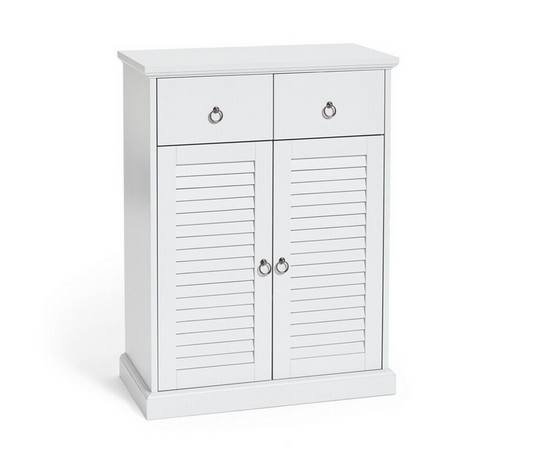 Le Marais 2 Door Double Unit Cabinet - White