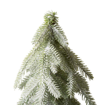 Lighted Frosted Artificial Table Tree, Set of 2