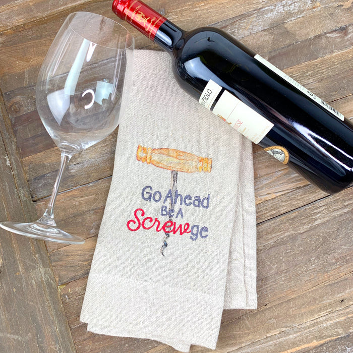 Linen Cork Screw Guest Towel
