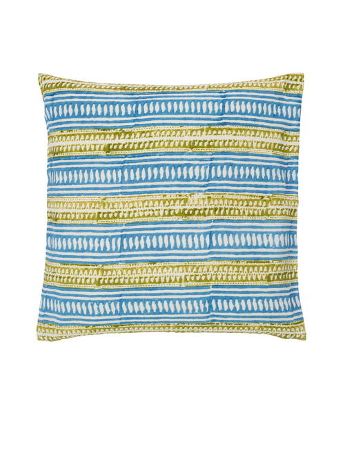 Luca Cornflower Blue/Moss Green Decorative Pillow Cover