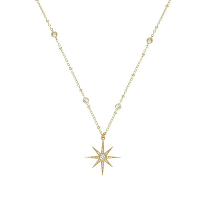 18K Starburst Pendant