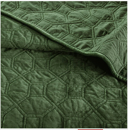 Madison Park 100% Polyester Faux Velvet Reversible Coverlet Set