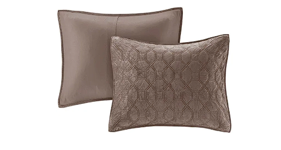 Madison Park 100% Polyester Faux Velvet Reversible Coverlet Set