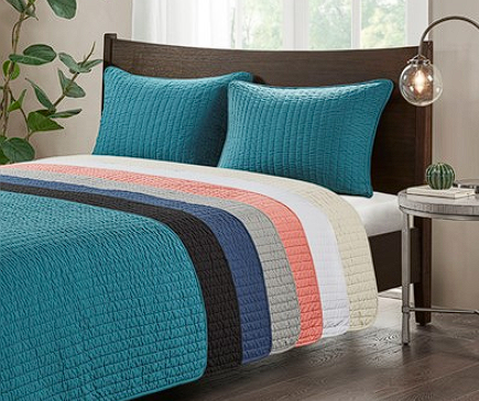 Madison Park Keaton Reversible Coverlet Set