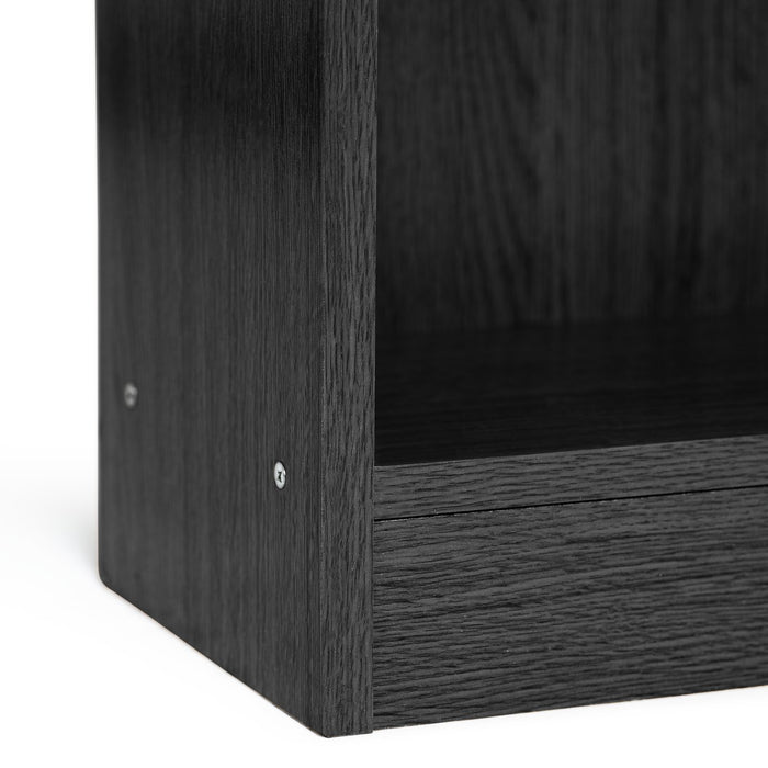 Maine 6 Shelf Bookcase - Shelving Storage Unit Display Cabinet - Black