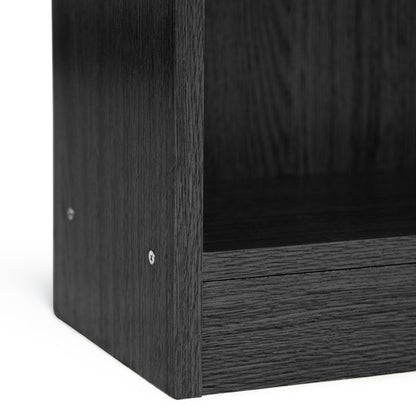 Maine 6 Shelf Bookcase - Shelving Storage Unit Display Cabinet - Black
