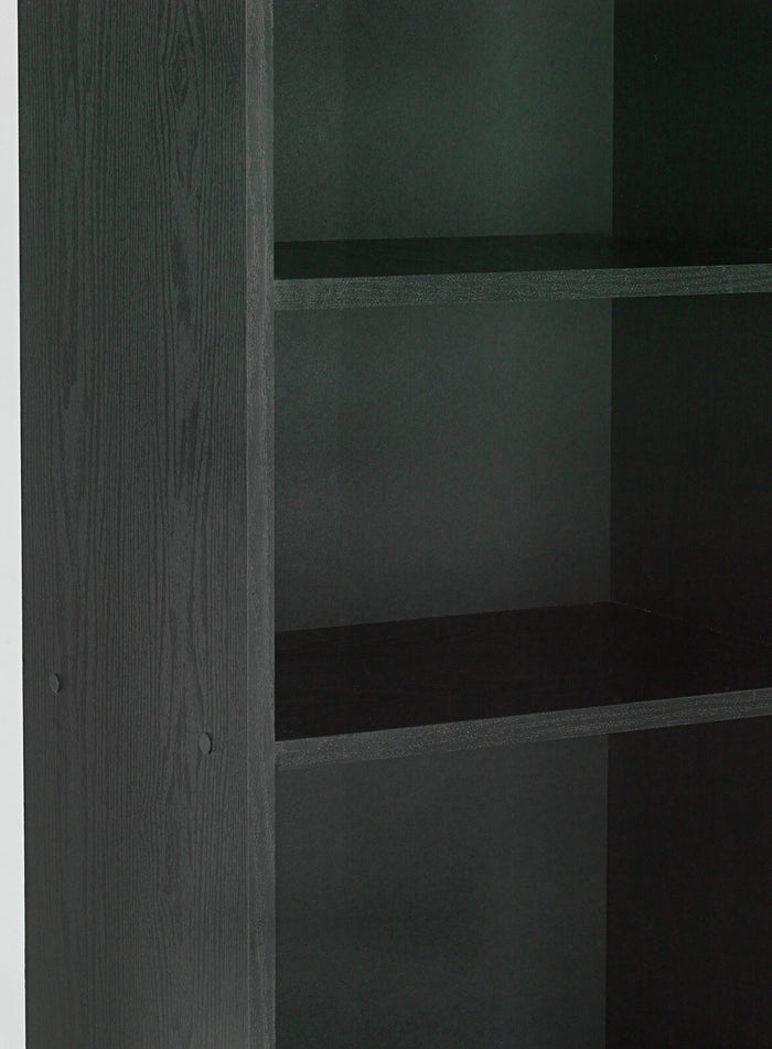 Maine 6 Shelf Bookcase - Shelving Storage Unit Display Cabinet - Black