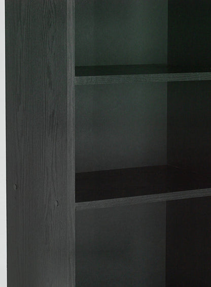 Maine 6 Shelf Bookcase - Shelving Storage Unit Display Cabinet - Black