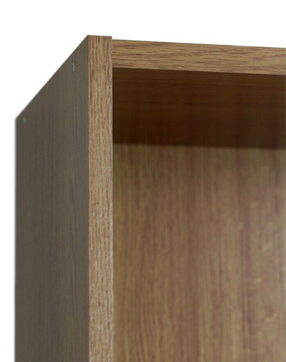 Maine Deep 6 Shelf Bookcase - Shelving Storage Unit Display Cabinet - Oak Effect