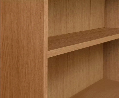 Maine Deep 6 Shelf Bookcase - Shelving Storage Unit Display Cabinet - Oak Effect