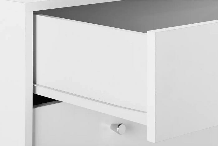 Malibu 4 Drawer Chest White | Bedroom Storage Furniture Unit
