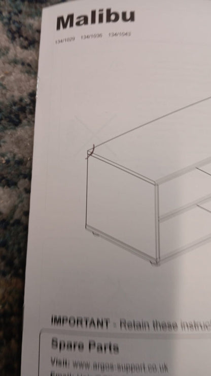 Malibu TV Unit - White (B Grade)