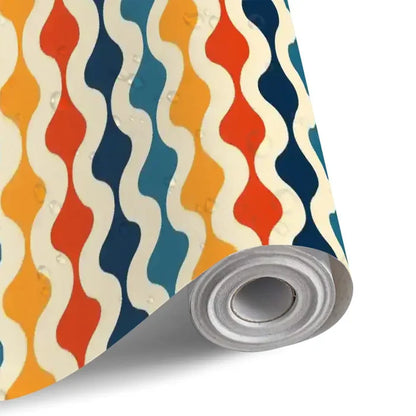 Mid-Century Modern Removable Mural - Retro 70s Stick and Peel Wallpaper - 144’’x100’’ - retro wallpaper