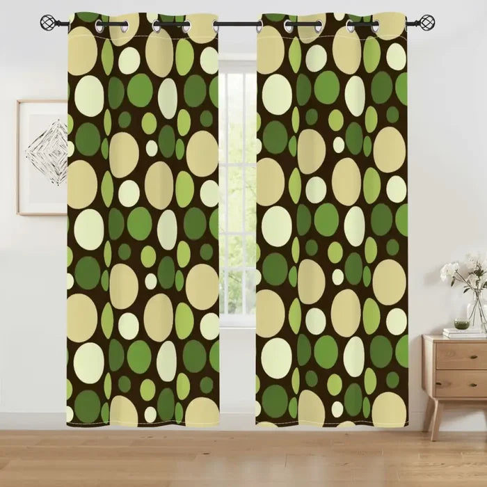 Midcentury Modern Blackout Curtains: 70s Retro Multi Sizes Drapes - 50’’x84’’x2pcs - retro curtains