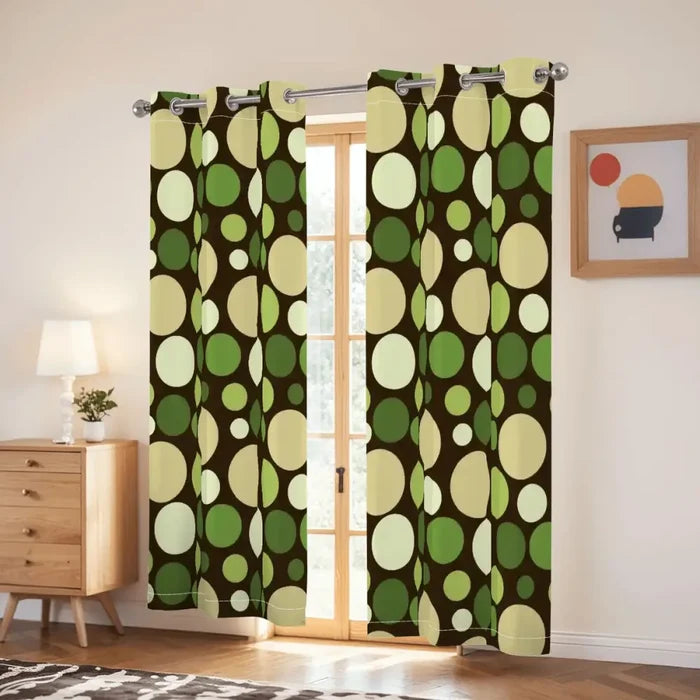 Midcentury Modern Blackout Curtains: 70s Retro Multi Sizes Drapes - retro curtains