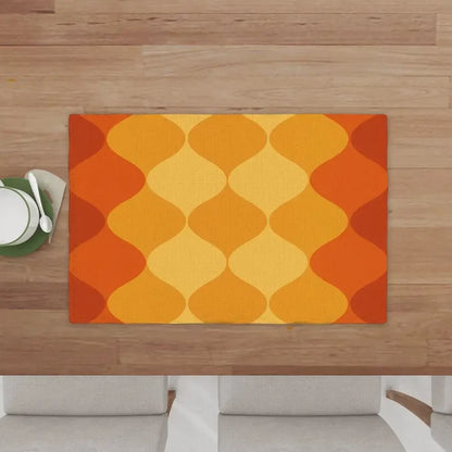 Midcentury Modern Placemats – Double Sided Reusable Retro Table Mats - retro table linen