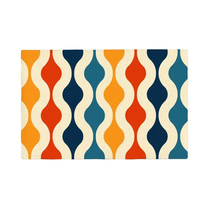 Midcentury Modern Placemats – Double Sided Reusable Table Mats - 4 Pcs - retro table linen