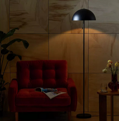 Modern Mushroom Floor Lamp - Black | Modern Standing Floor Light Home Lighting