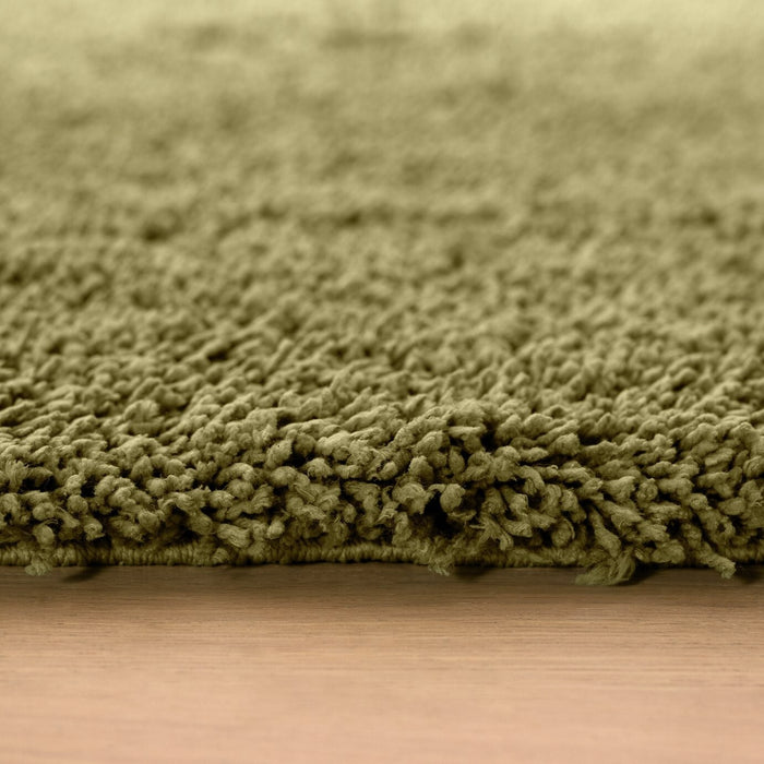 Noodle Plain Olive Shaggy Rug - 230x160cm