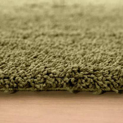 Noodle Plain Olive Shaggy Rug - 230x160cm