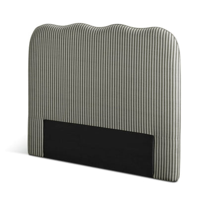 Onda Linen Double Headboard - Grey | Soft Bed Backboard
