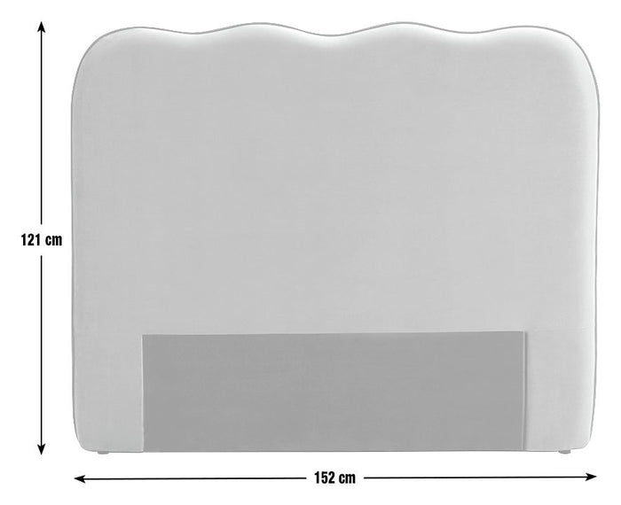Onda Velvet Double Headboard - Rust | Soft velvet bed backboard