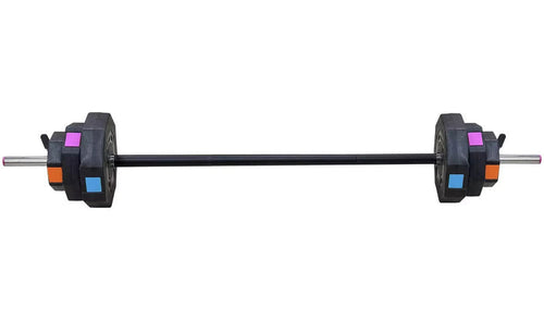 Opti Vinyl Barbell Set 20kg | Strength Training Weights Home Gym Equipment