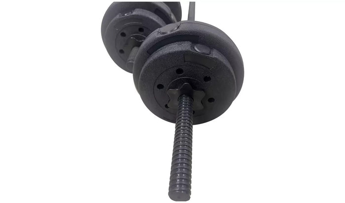 Opti Vinyl Dumbbell and Barbell Set 25kg | Strength Training Weights Home Gym